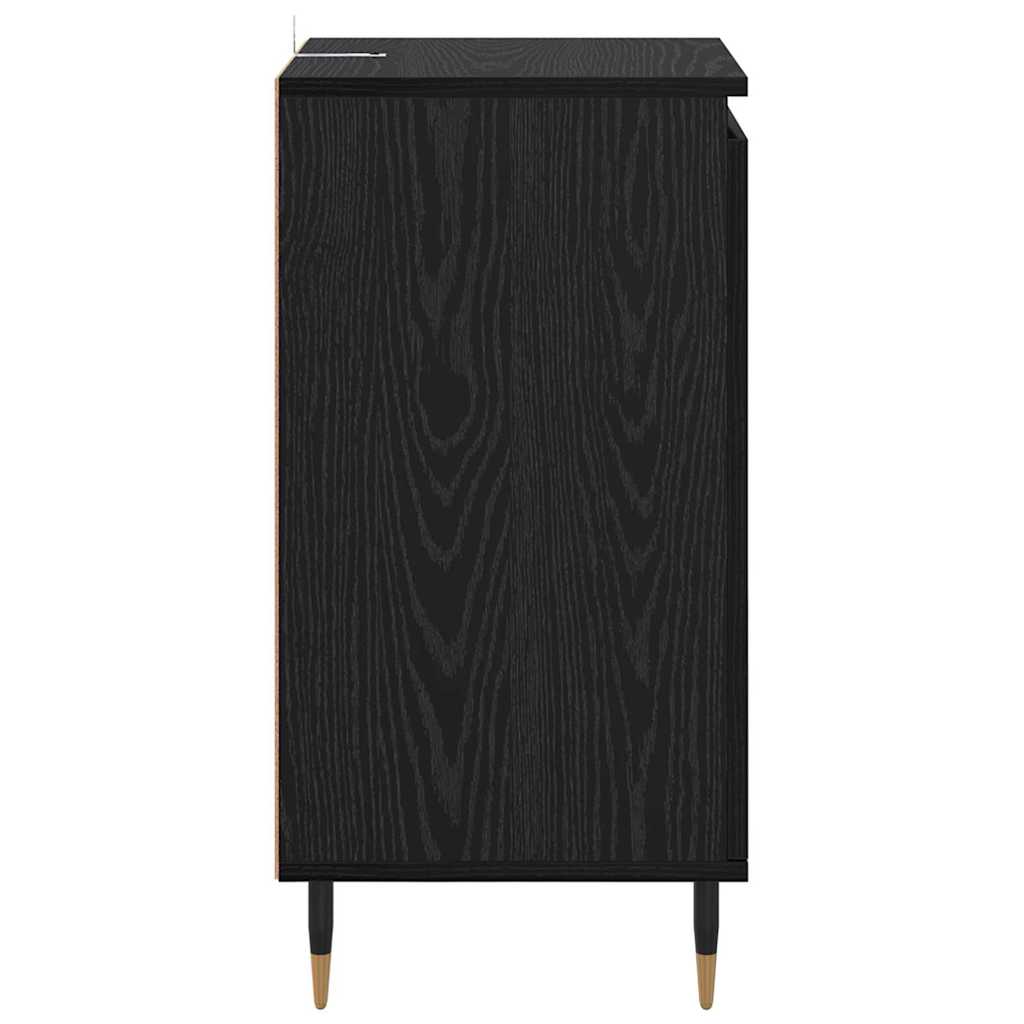 Sideboard 2 stk. Schwarz Eichen-Optik 40 x 35 x 70 cm