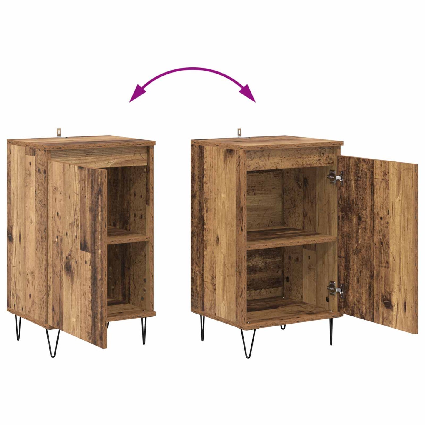 Sideboard Altholz 40 x 35 x 70 cm Holzwerkstoff