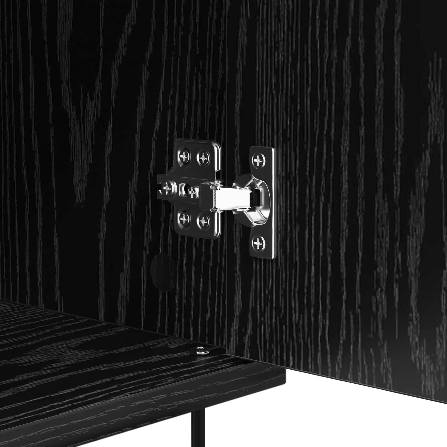 Sideboard Schwarz Eichen-Optik 40 x 35 x 70 cm Holzwerkstoff