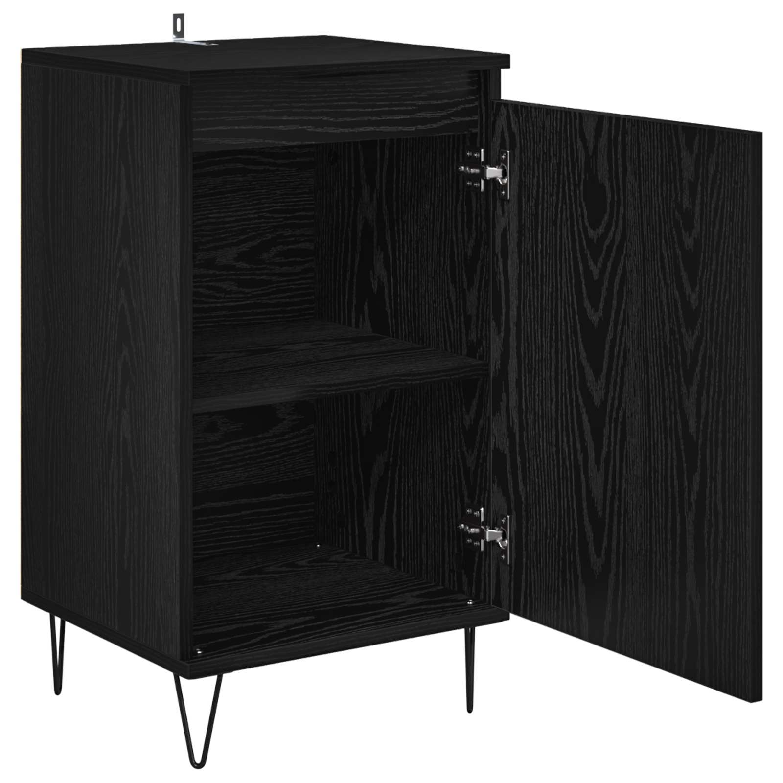 Sideboard Schwarz Eichen-Optik 40 x 35 x 70 cm Holzwerkstoff