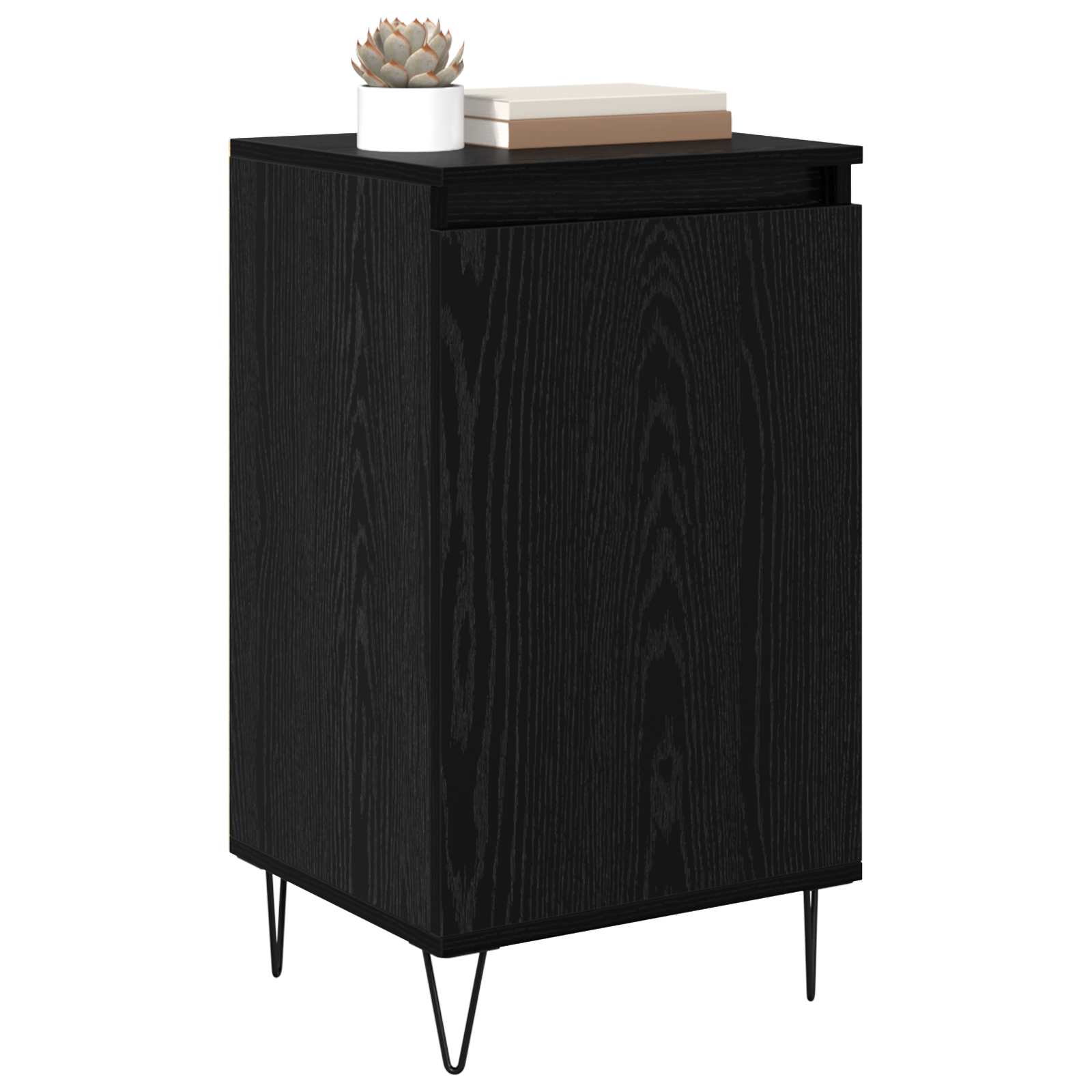 Sideboard Schwarz Eichen-Optik 40 x 35 x 70 cm Holzwerkstoff