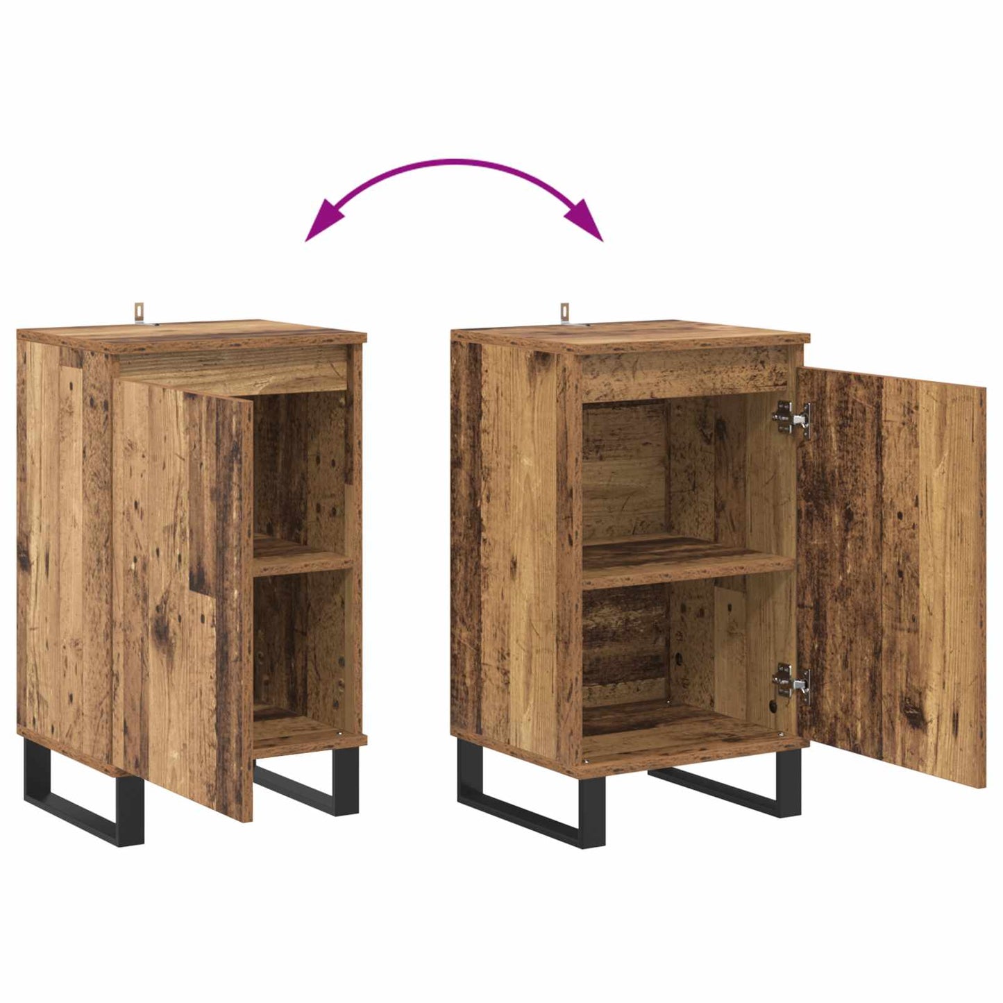 Sideboard Altholz 40 x 35 x 70 cm Holzwerkstoff