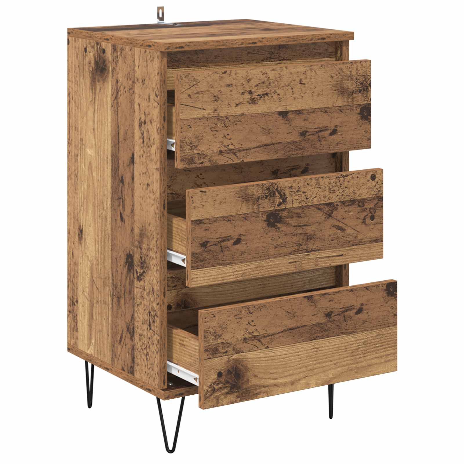 Sideboard Altholz 40 x 35 x 70 cm Verbundholz und Eisen