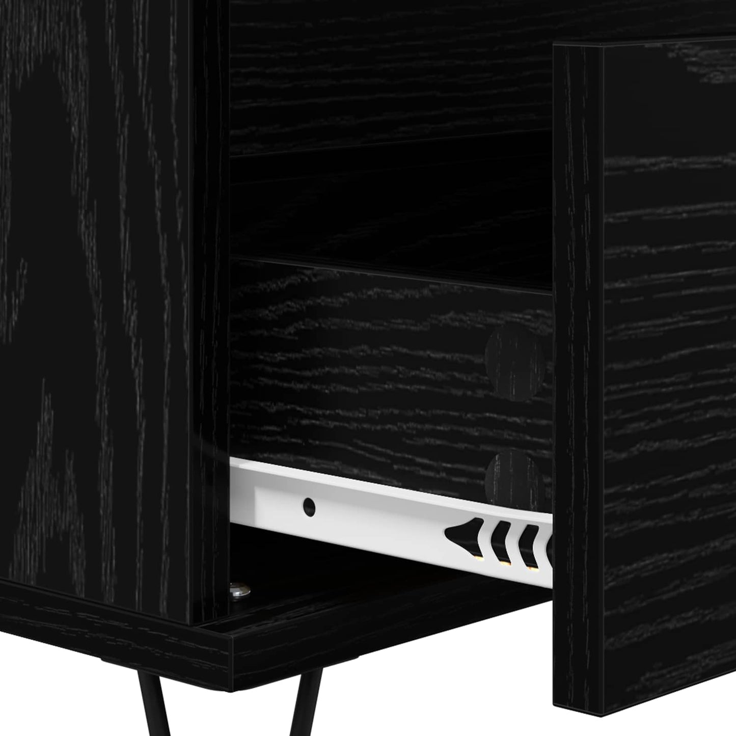 Sideboard Schwarz Eichen-Optik 40 x 35 x 70 cm