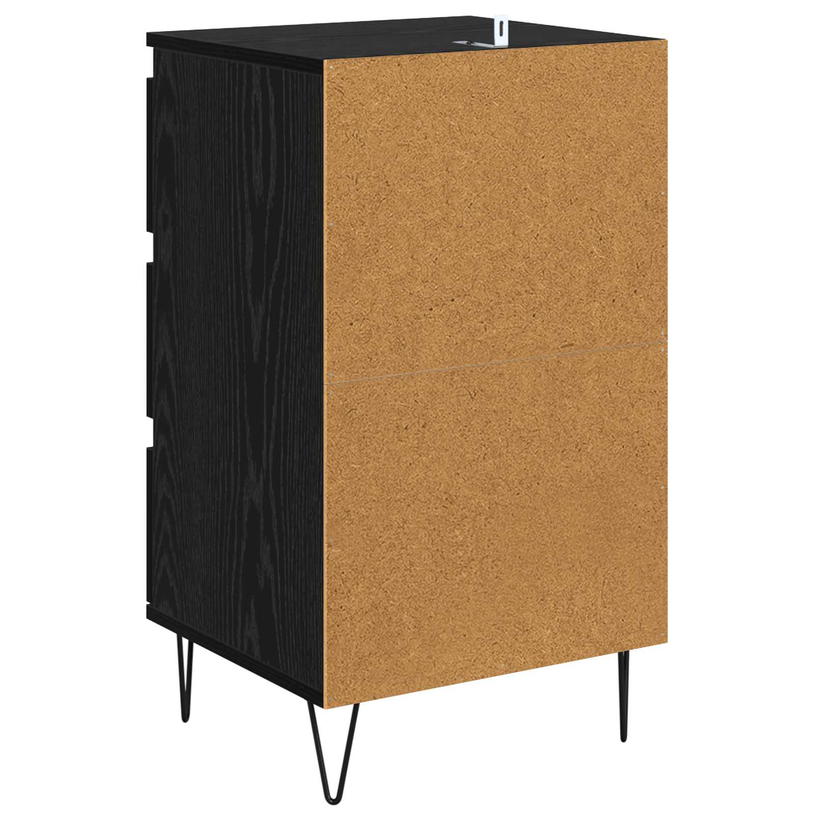 Sideboard Schwarz Eichen-Optik 40 x 35 x 70 cm