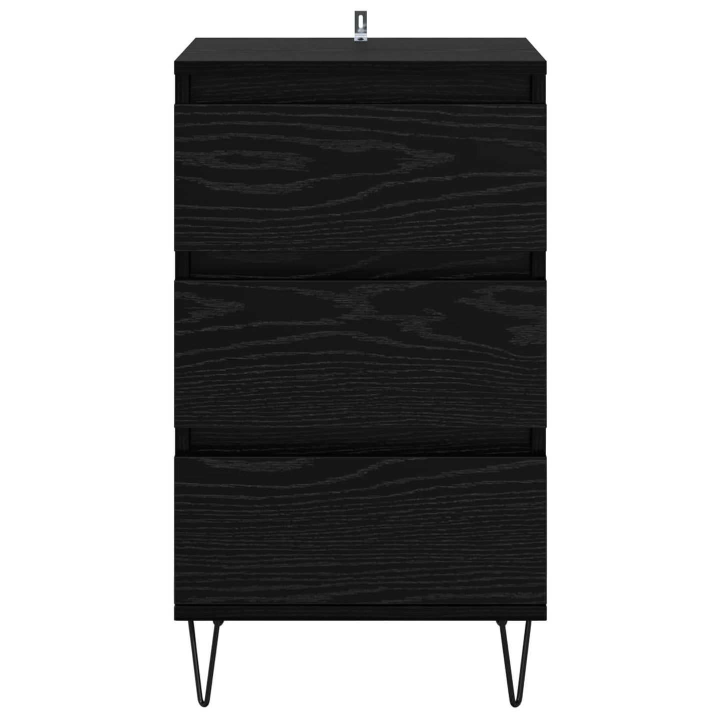Sideboard Schwarz Eichen-Optik 40 x 35 x 70 cm