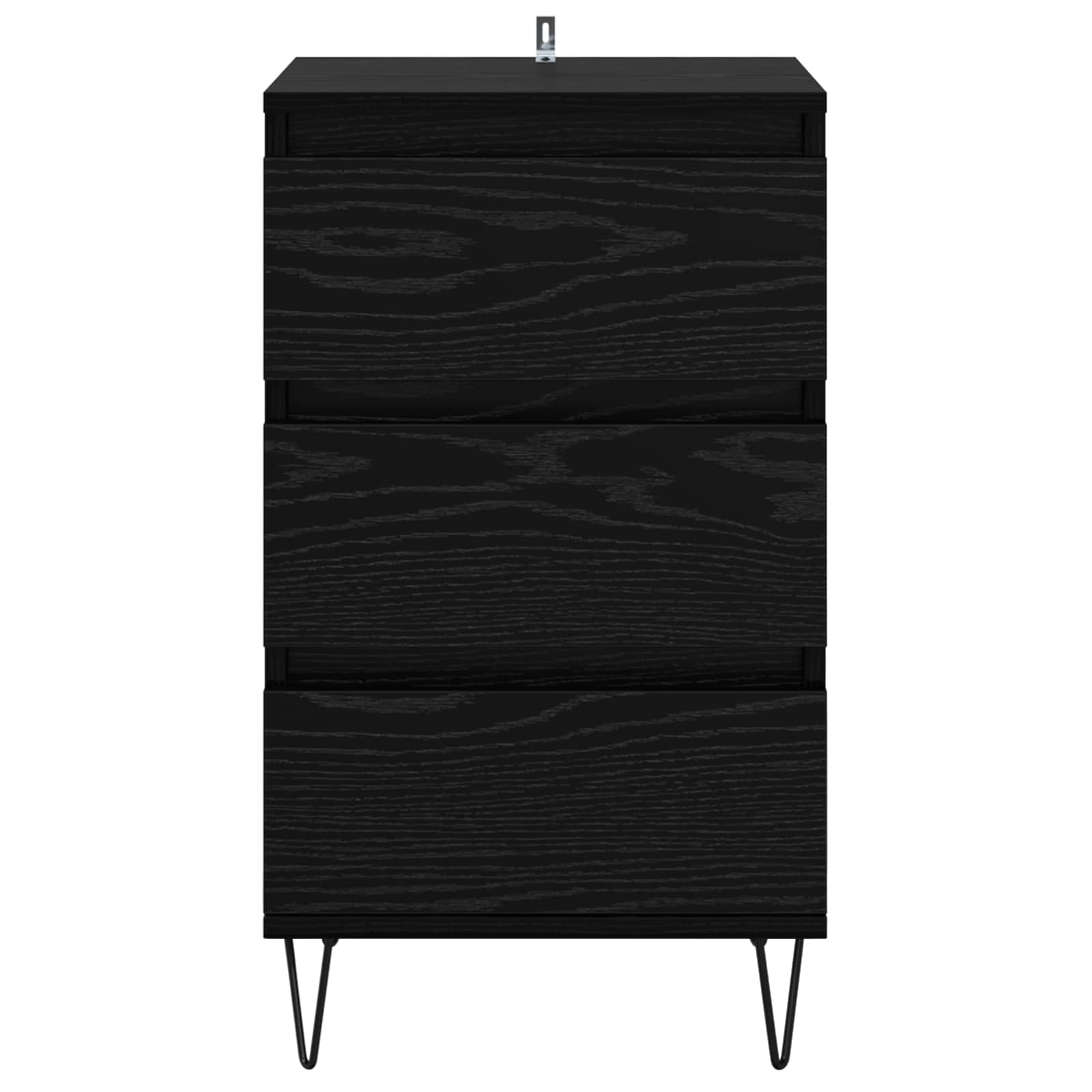 Sideboard Schwarz Eichen-Optik 40 x 35 x 70 cm