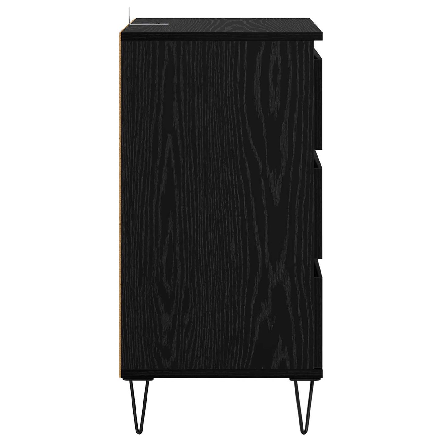 Sideboard Schwarz Eichen-Optik 40 x 35 x 70 cm