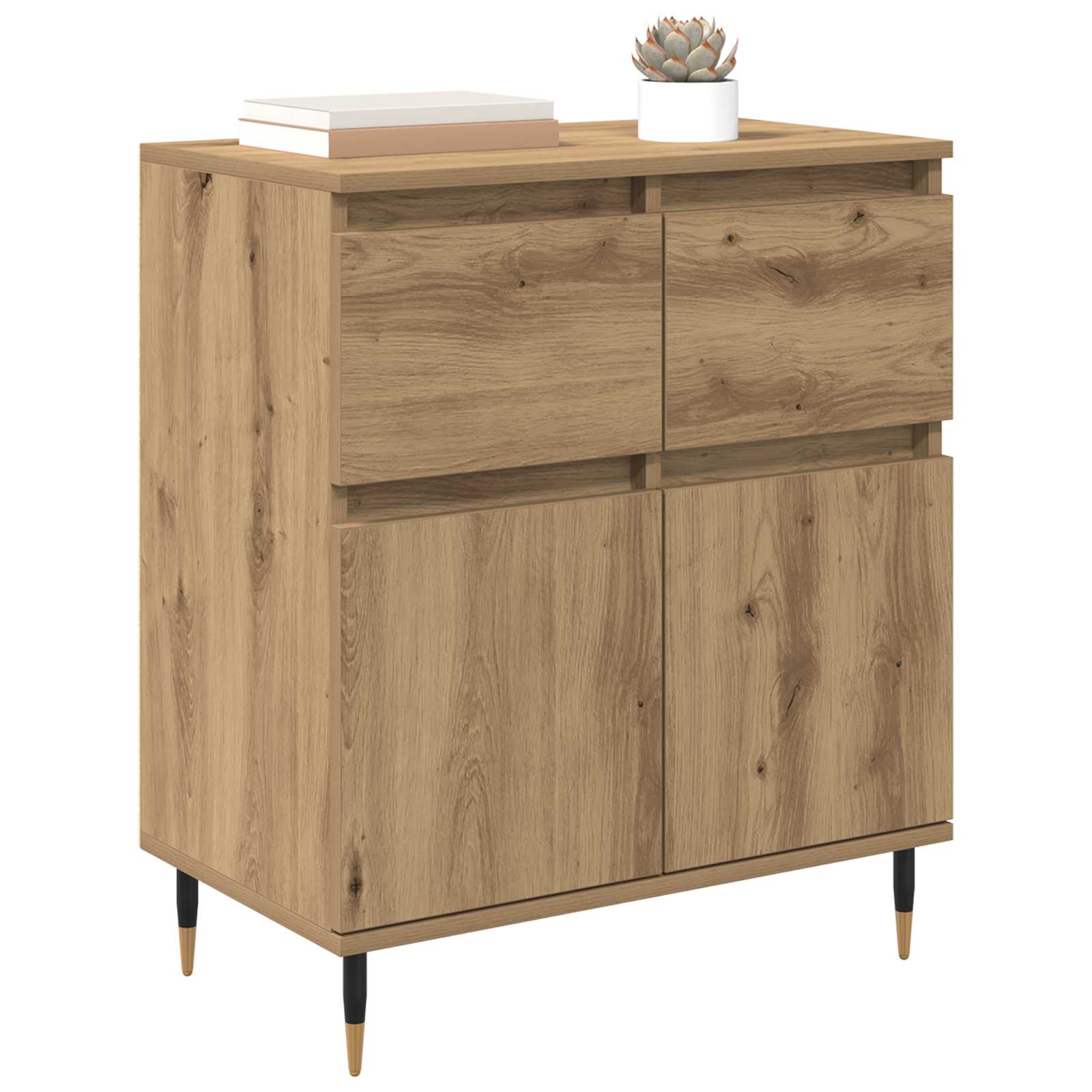 Sideboard Artisan-Eiche 60 x 35 x 70 cm Verbundholz und Eisen