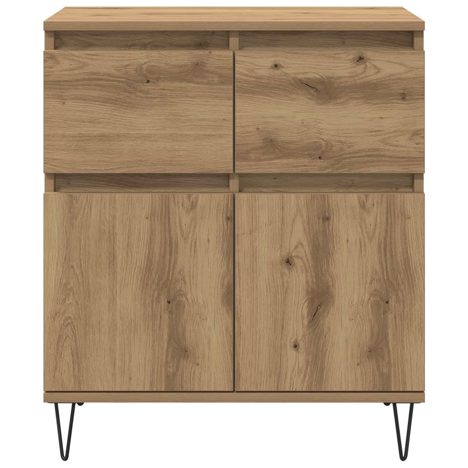 Sideboard Artisan-Eiche 60 x 35 x 70 cm Verbundholz und Eisen