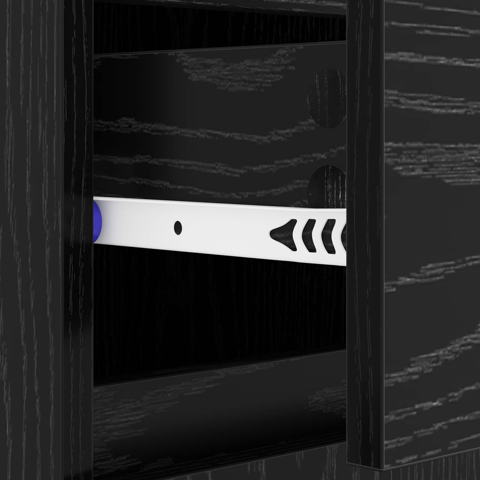 Sideboard Schwarz Eichen-Optik 60 x 35 x 70 cm
