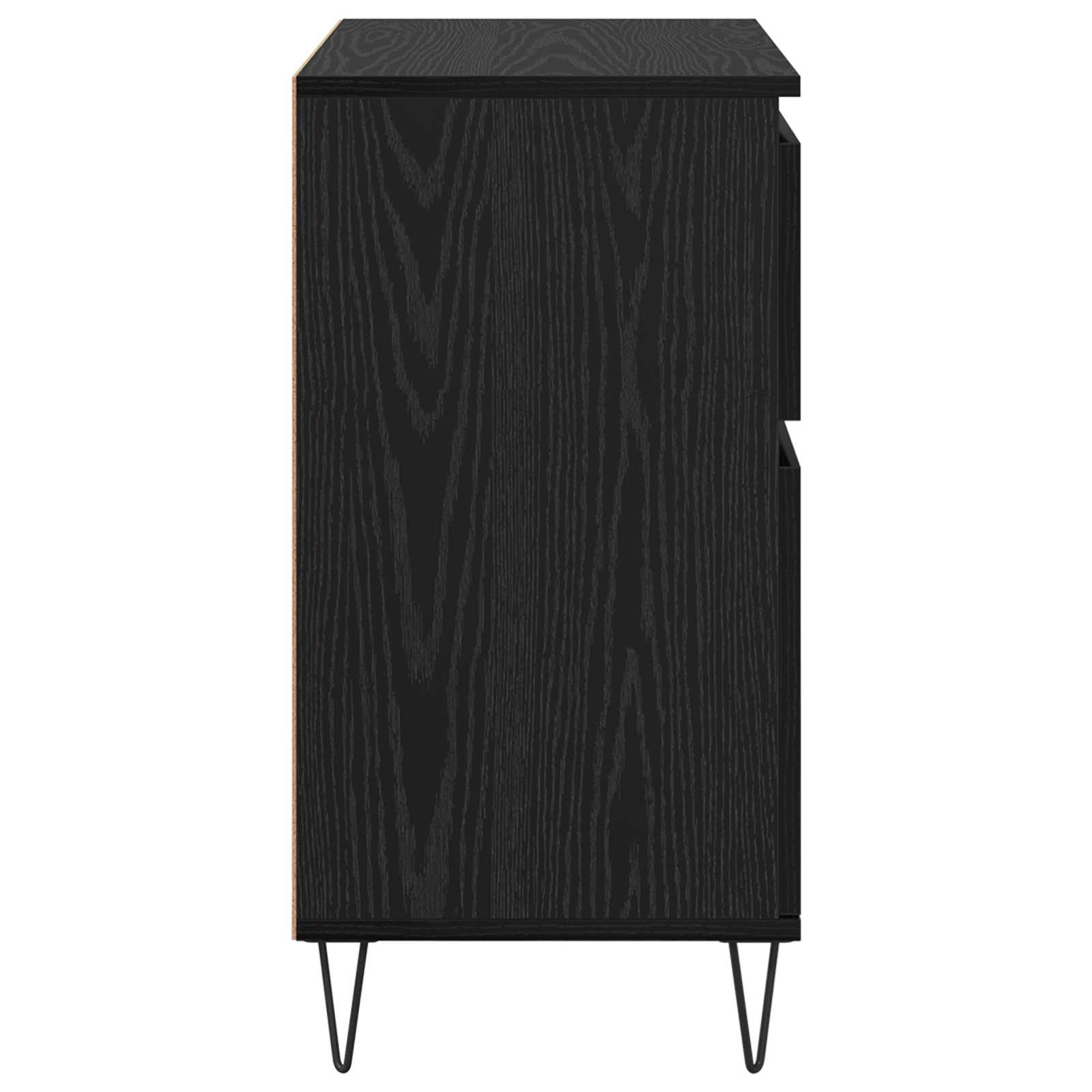Sideboard Schwarz Eichen-Optik 60 x 35 x 70 cm