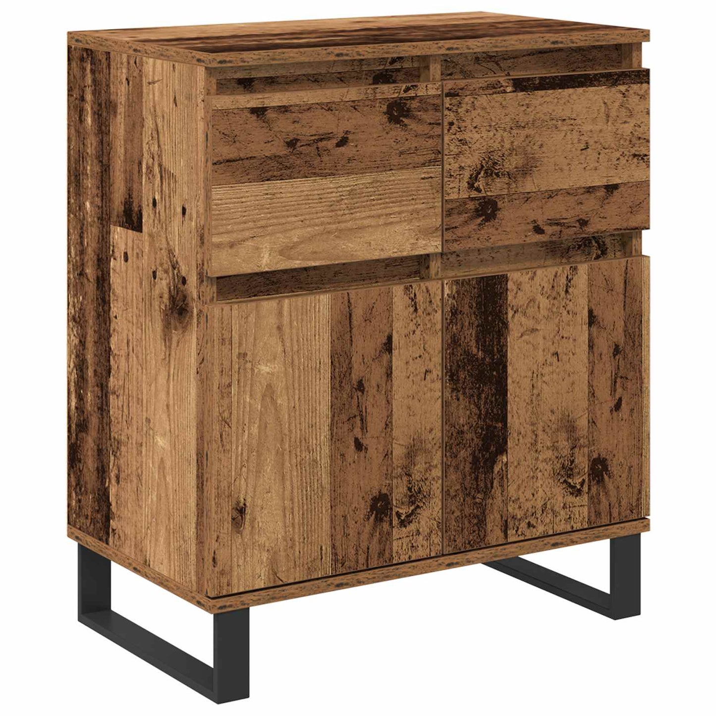 Sideboard Altholz 60 x 35 x 70 cm Verbundholz und Eisen