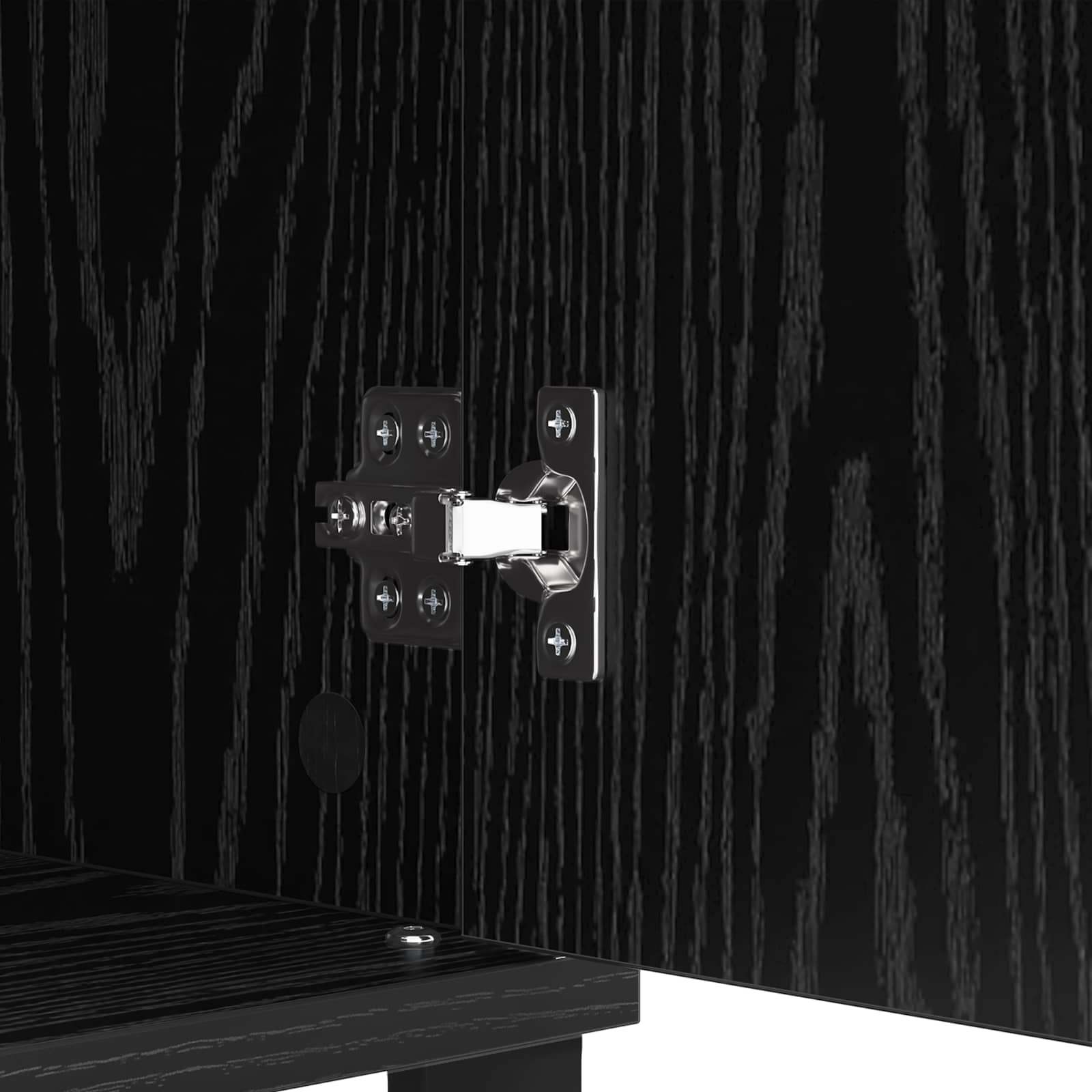 Sideboard Schwarz Eichen-Optik 60 x 35 x 70 cm
