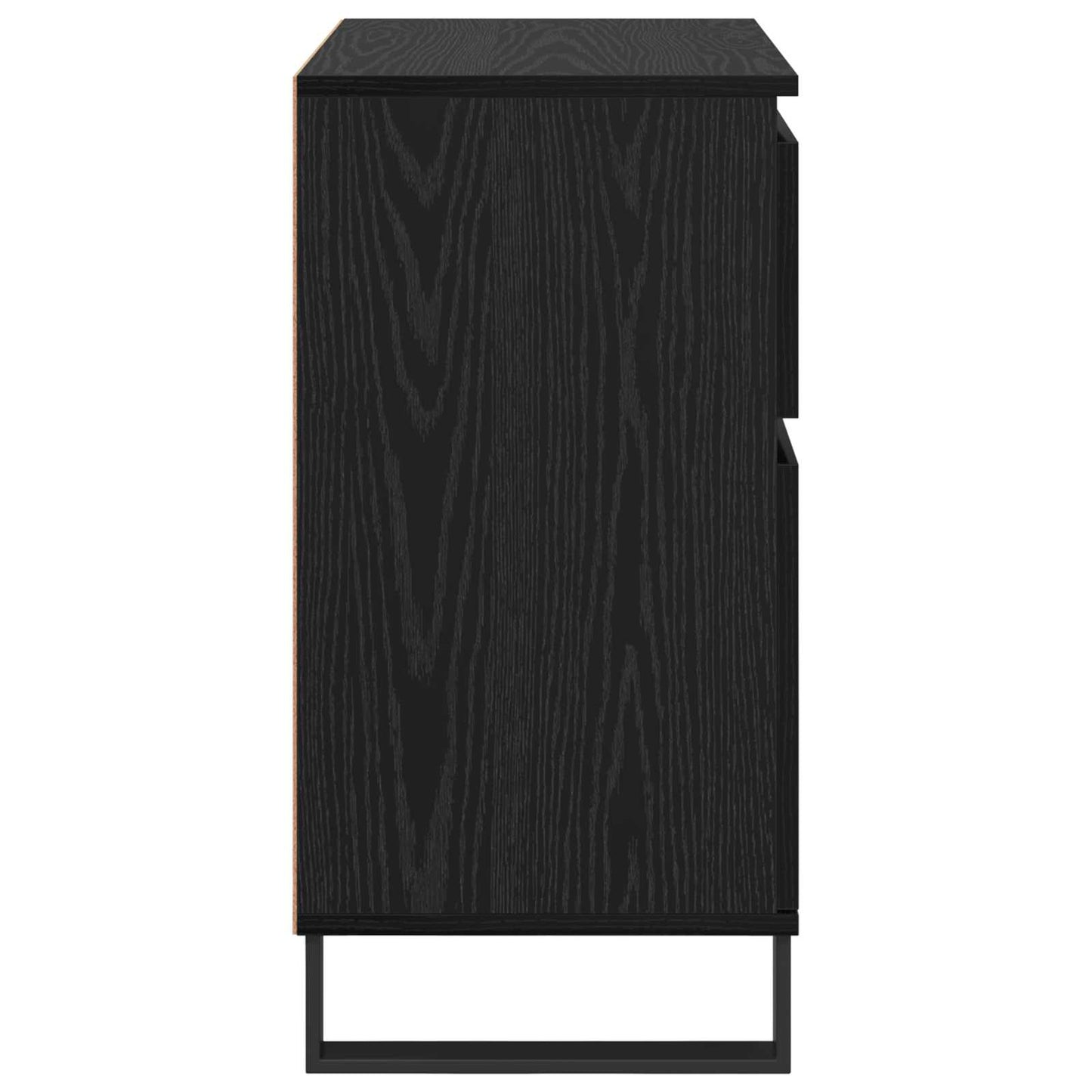 Sideboard Schwarz Eichen-Optik 60 x 35 x 70 cm