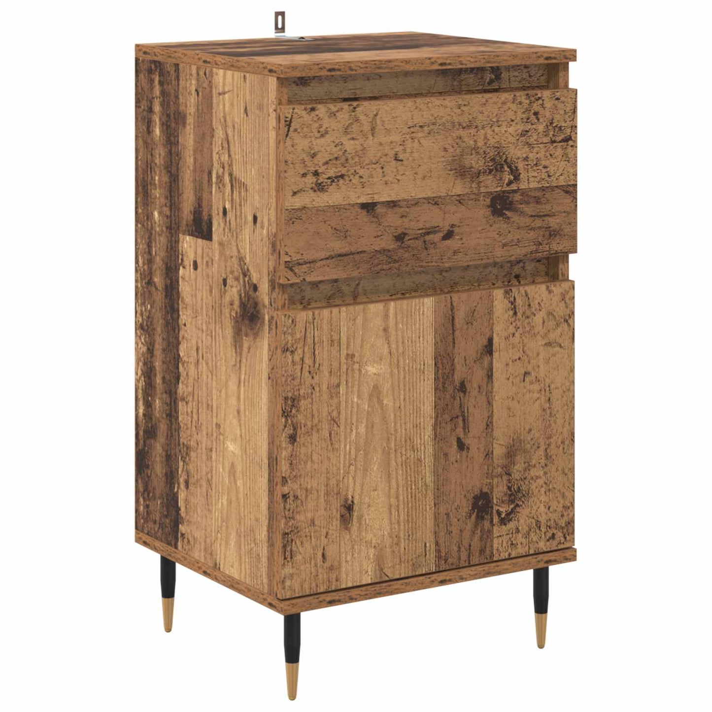 Sideboard Altholz 40 x 35 x 70 cm Verbundholz und Eisen