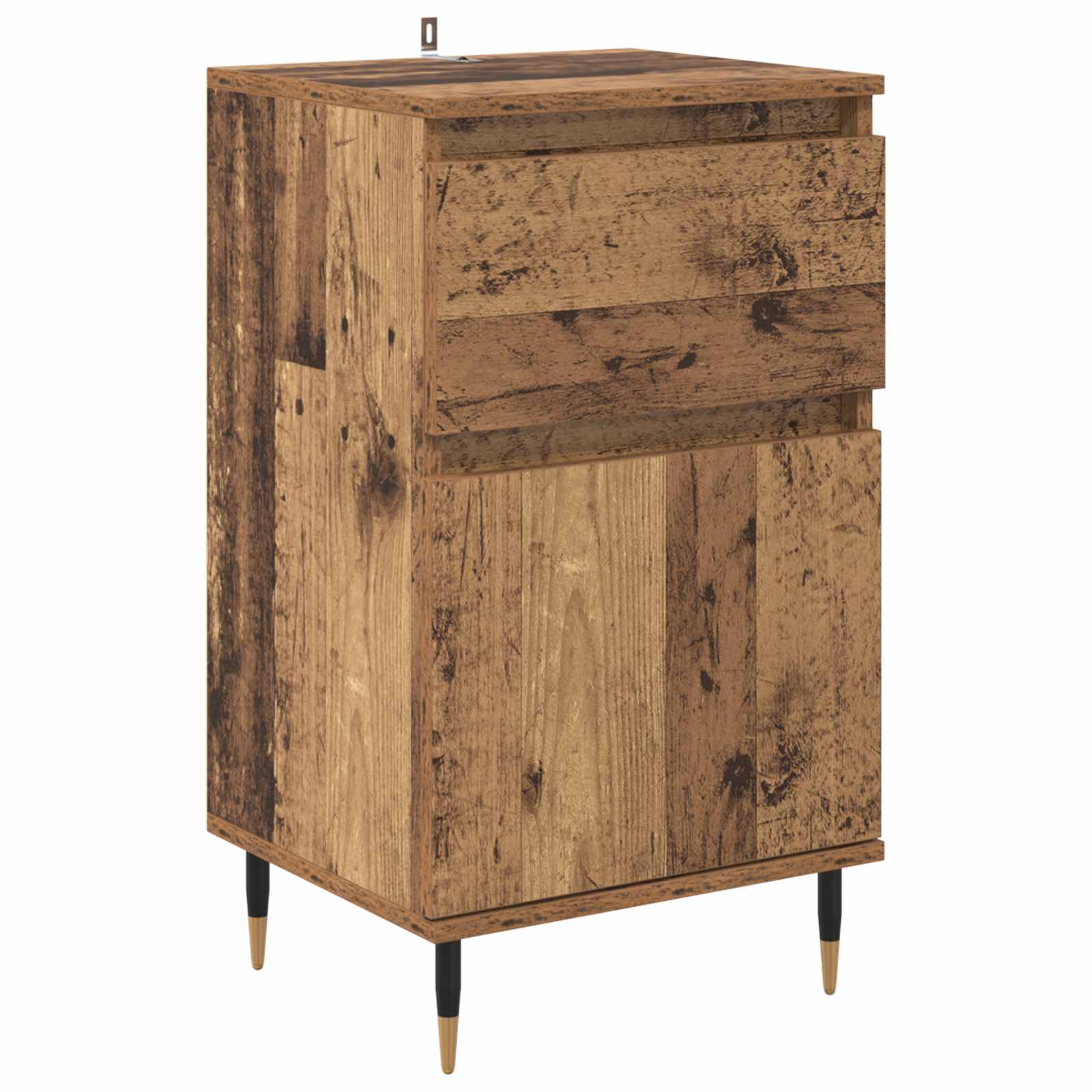 Sideboard Altholz 40 x 35 x 70 cm Verbundholz und Eisen