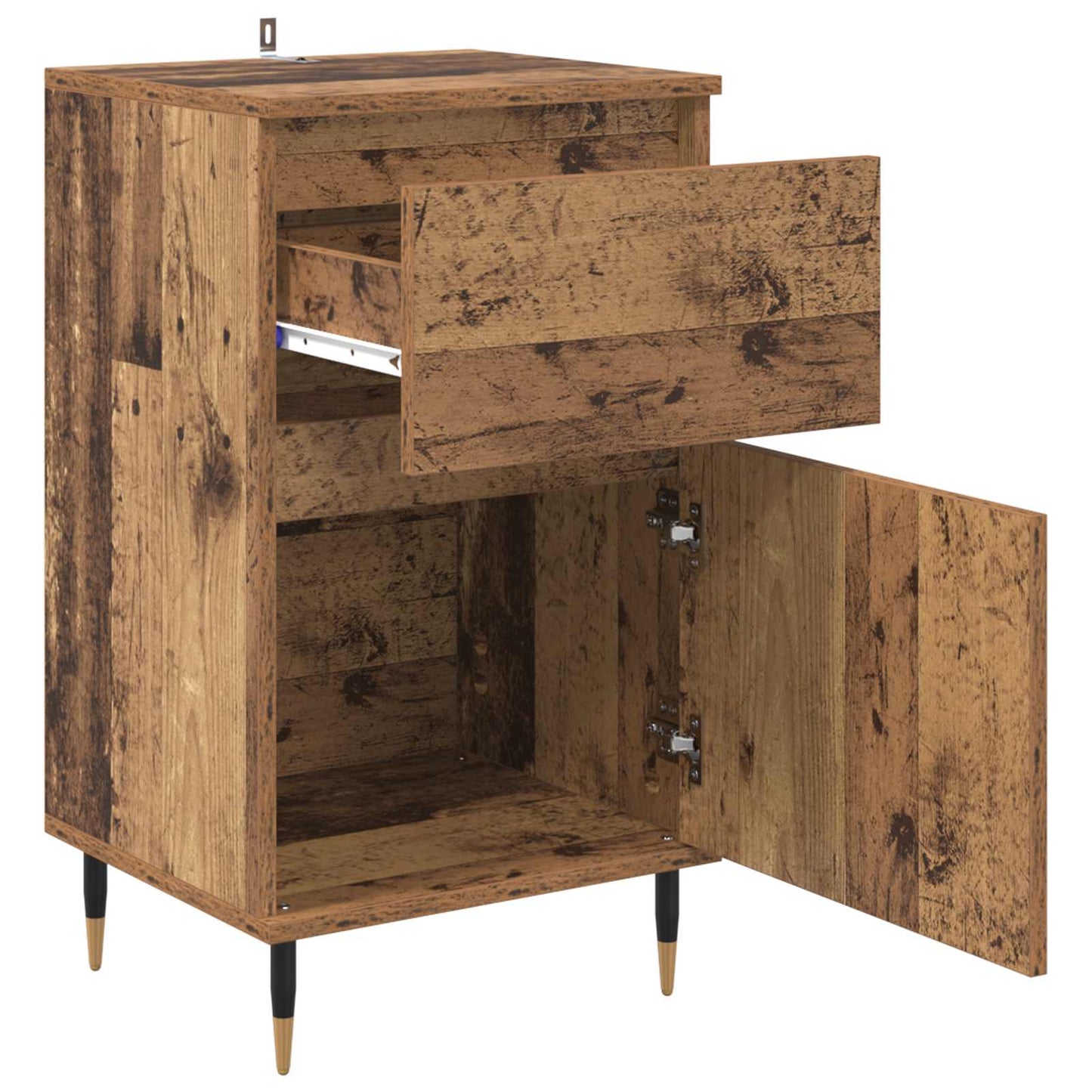 Sideboard Altholz 40 x 35 x 70 cm Verbundholz und Eisen