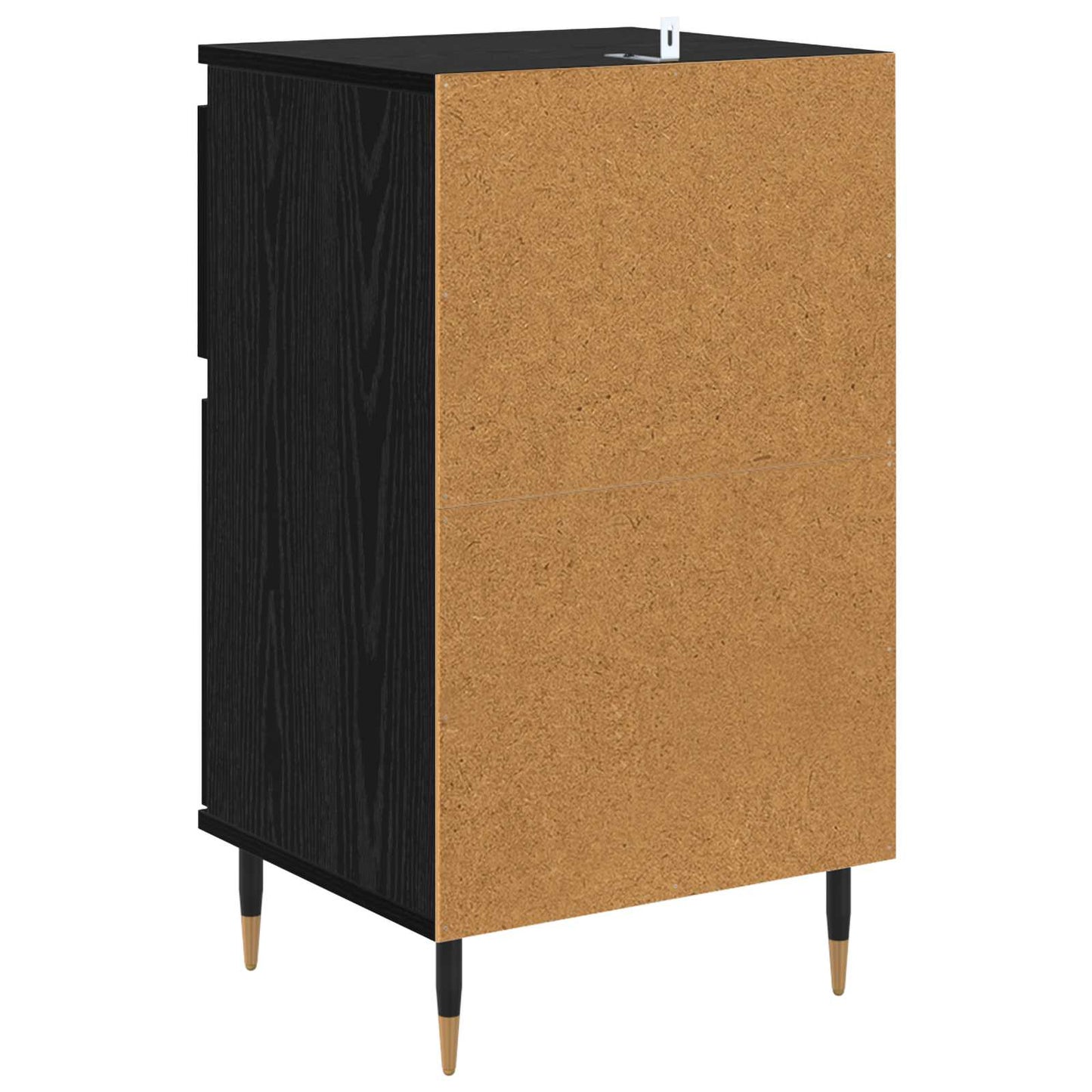 Sideboard mit Schubladen Schwarz Eichen-Optik 40 x 35 x 70 cm