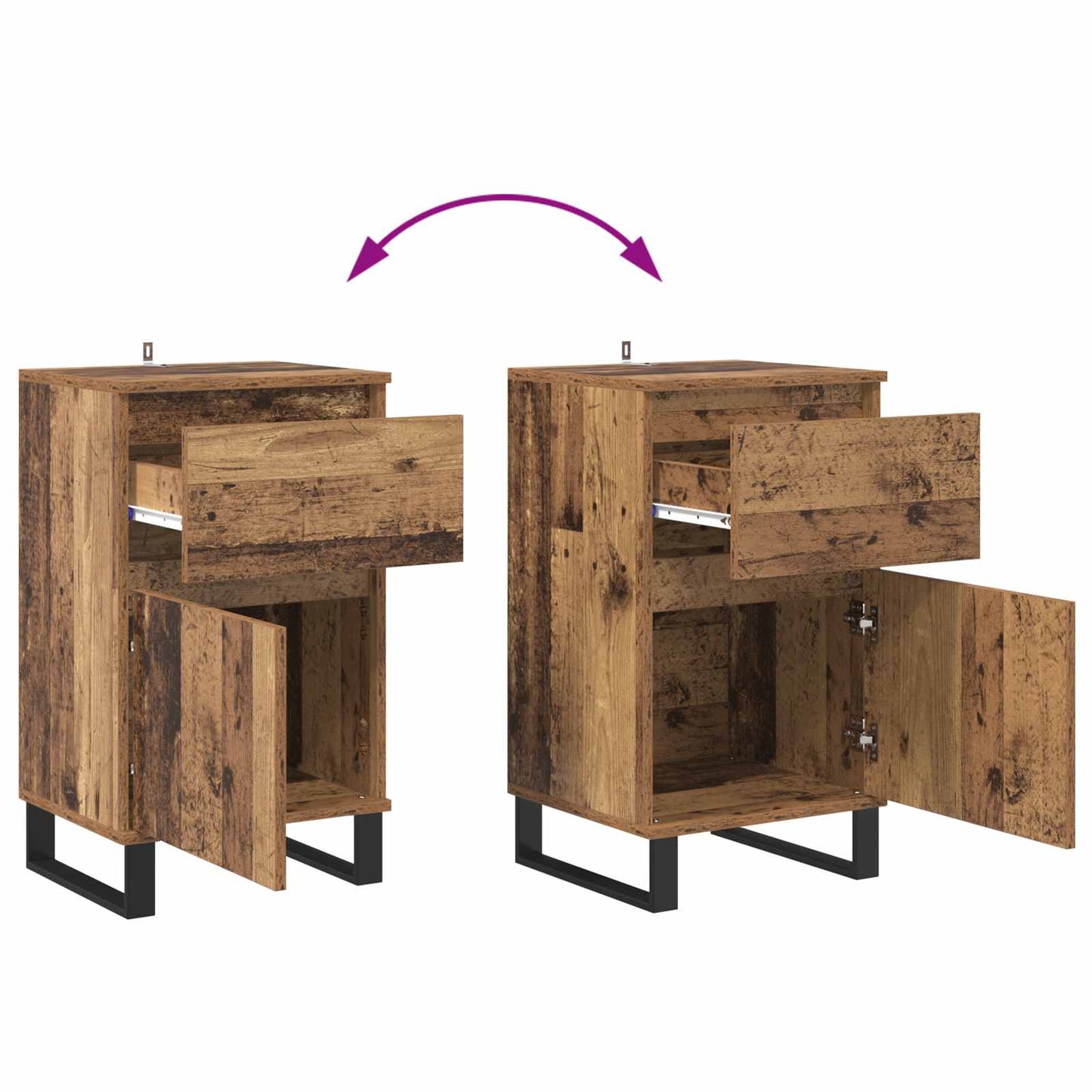 Sideboard Altholz 35 x 40 x 70 cm Holzwerkstoff
