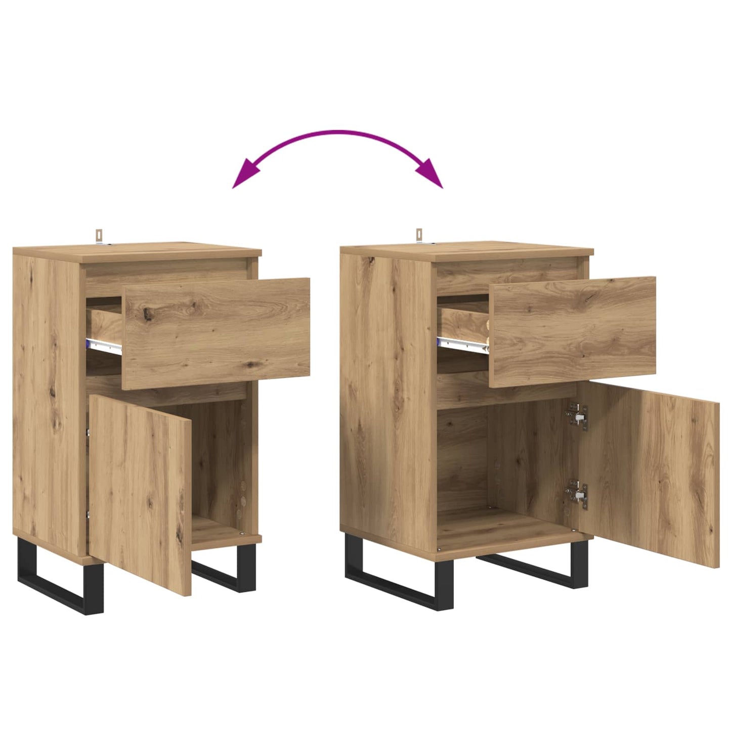 Sideboard Artisan-Eiche 35 x 40 x 70 cm Holzwerkstoff