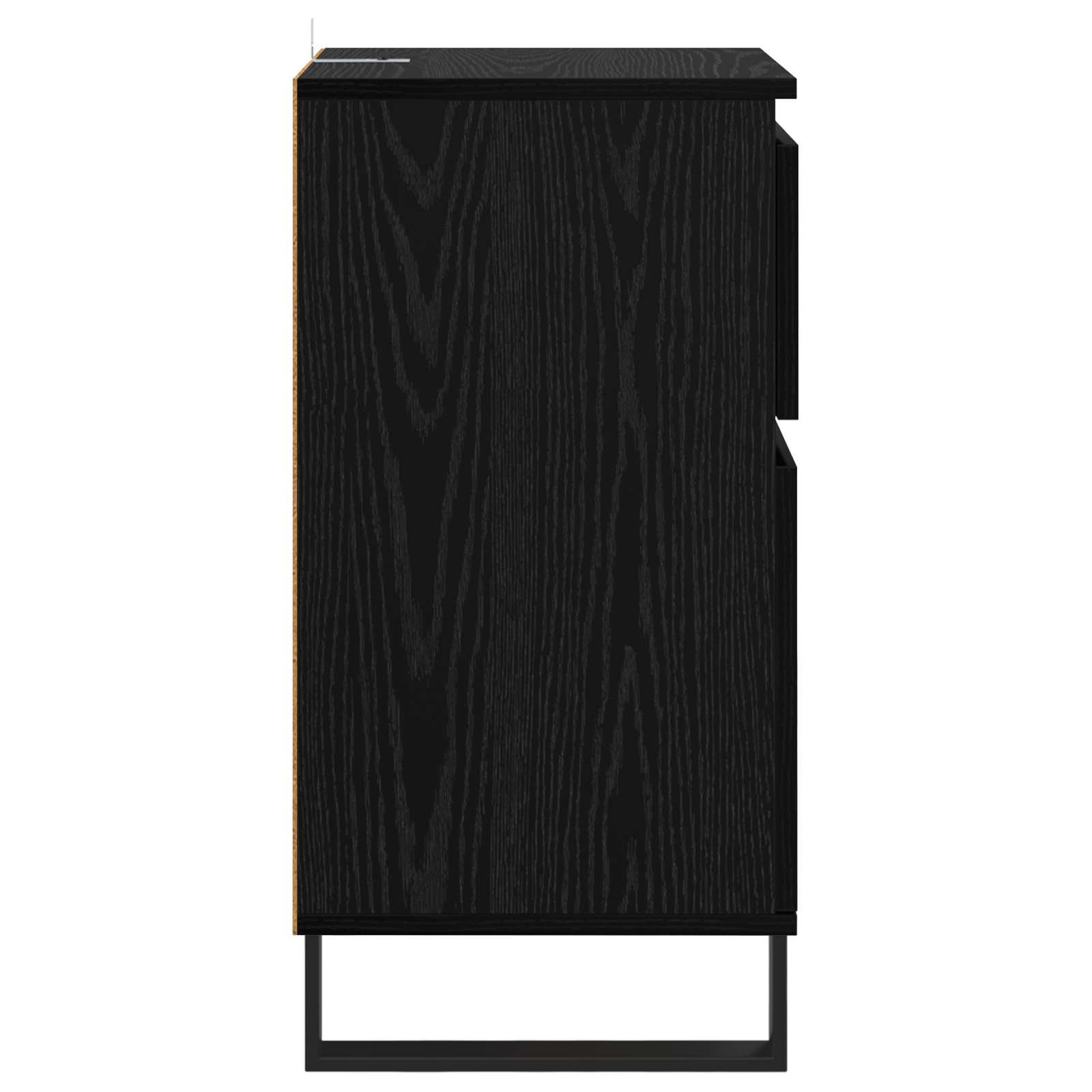 Sideboard Schwarz Eichen-Optik 35 x 40 x 70 cm Holzwerkstoff
