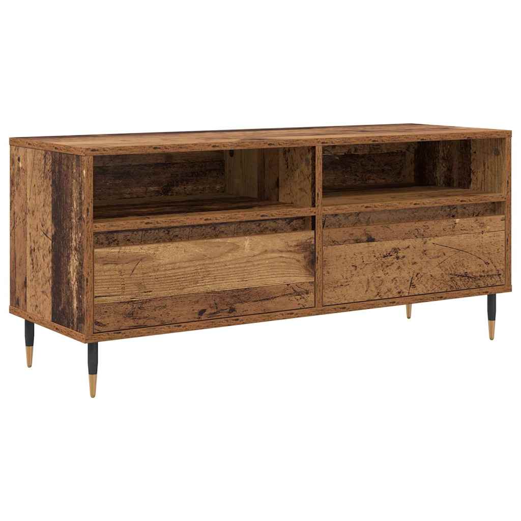 TV-Schränk Altholz 100 x 34,5 x 44,5 cm Verbundholz und Eisen