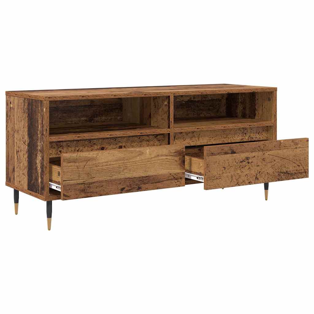 TV-Schränk Altholz 100 x 34,5 x 44,5 cm Verbundholz und Eisen
