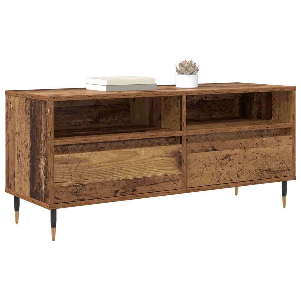 TV-Schränk Altholz 100 x 34,5 x 44,5 cm Verbundholz und Eisen
