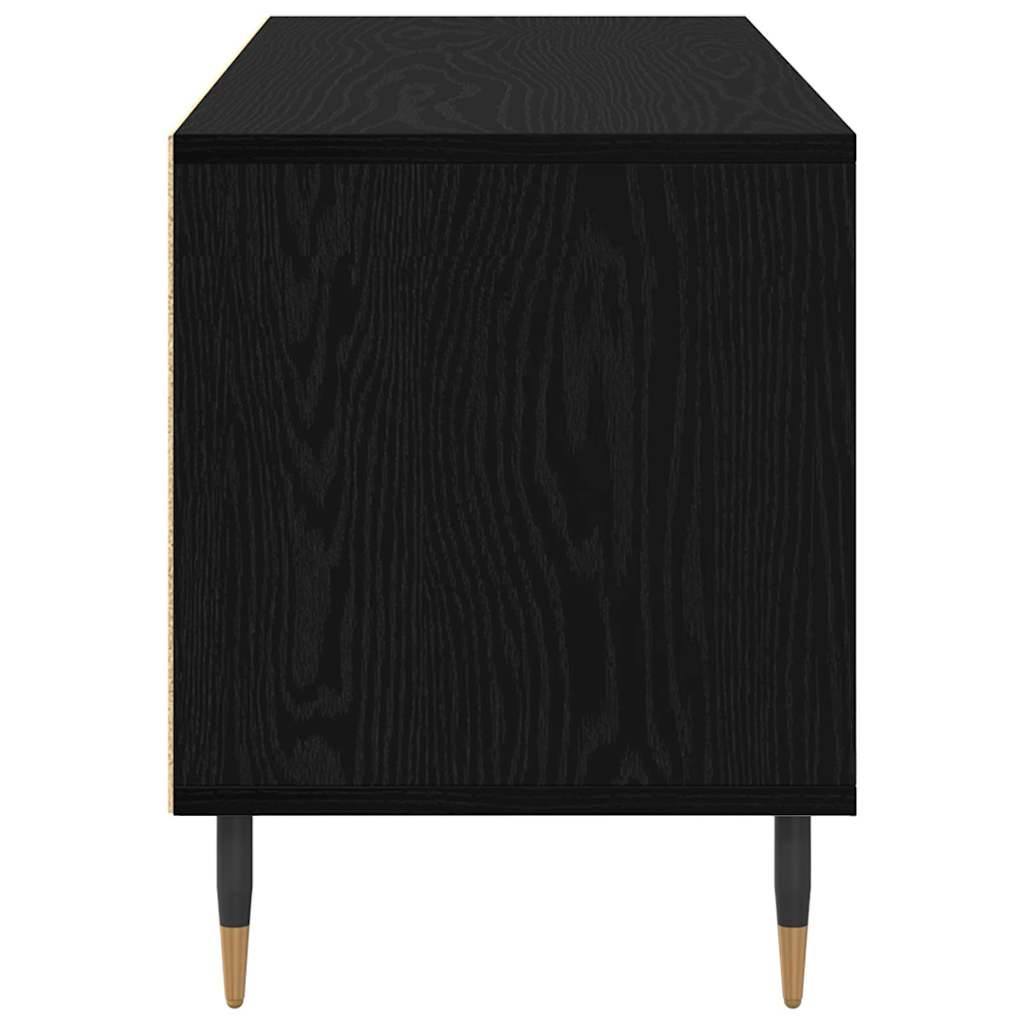 TV-Schränk Schwarz Eichen-Optik 100 x 34,5 x 44,5 cm