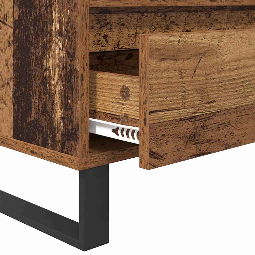 TV-Schränk Altholz 100 x 34,5 x 44,5 cm Verbundholz und Eisen