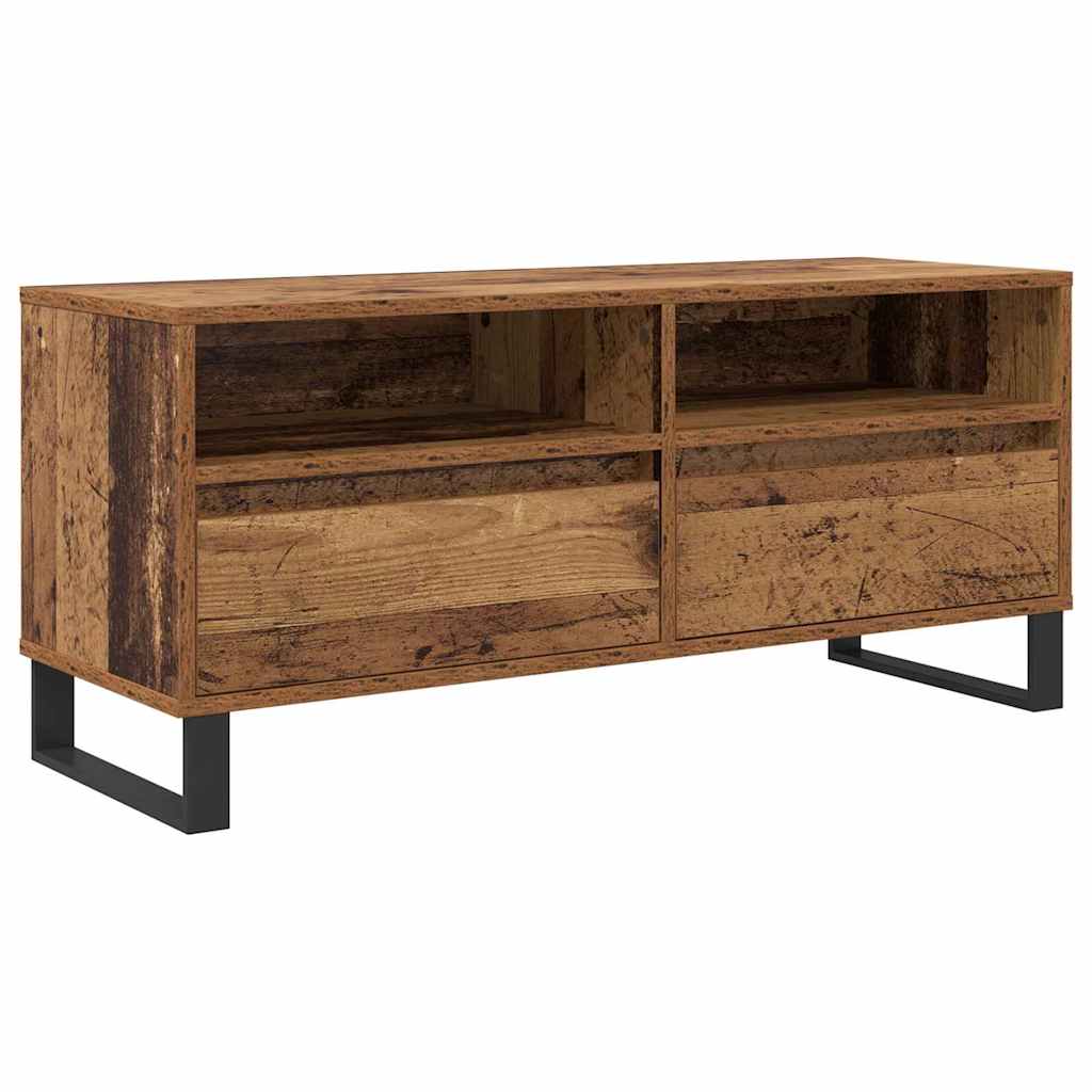 TV-Schränk Altholz 100 x 34,5 x 44,5 cm Verbundholz und Eisen