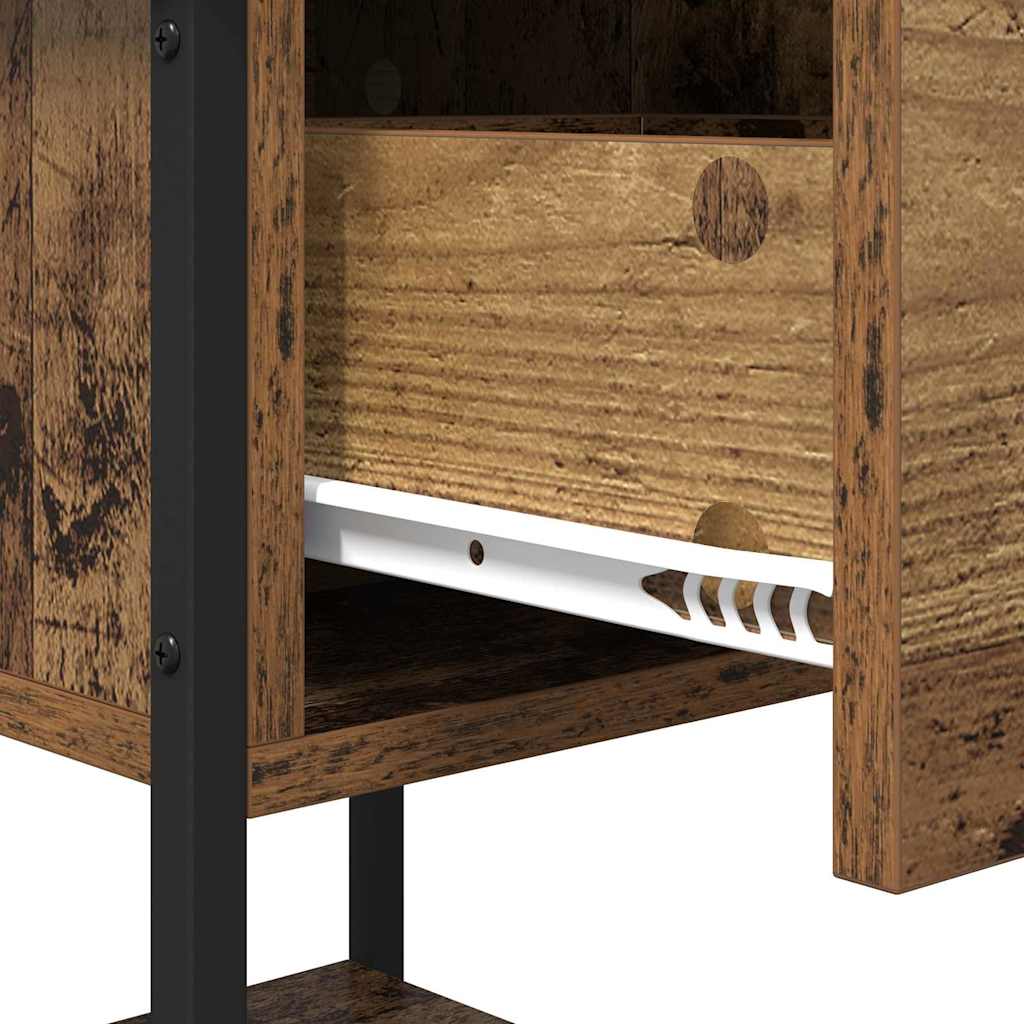 Nachttisch 2 Stk. Altholz 34 x 35,5 x 45 cm Holzwerkstoff