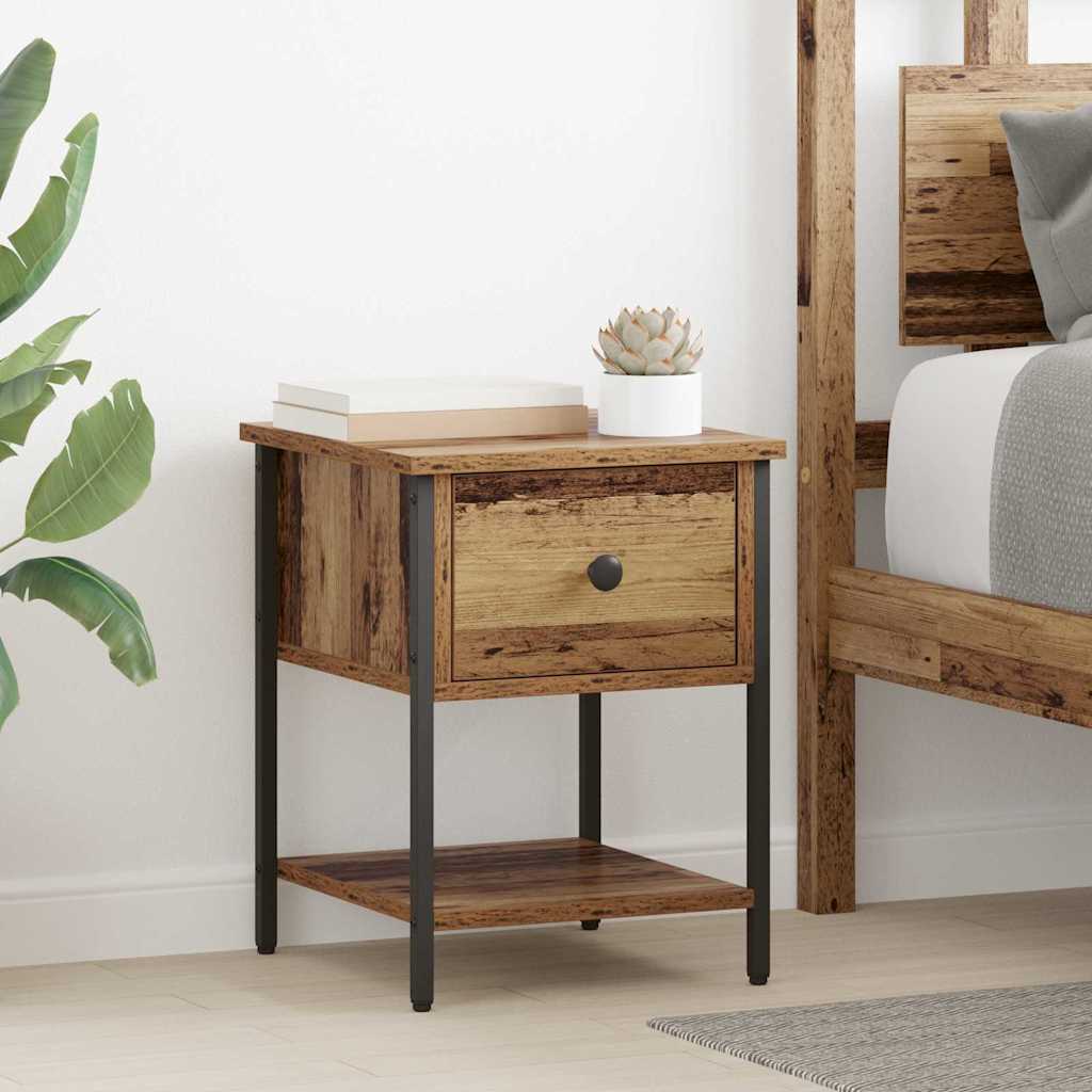 Nachttisch 2 Stk. Altholz 34 x 35,5 x 45 cm Holzwerkstoff