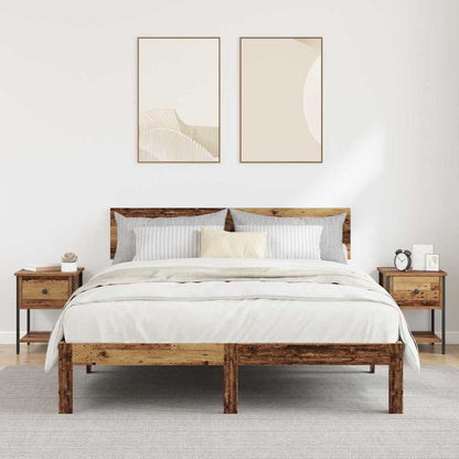 Nachttisch 2 Stk. Altholz 34 x 35,5 x 45 cm Holzwerkstoff
