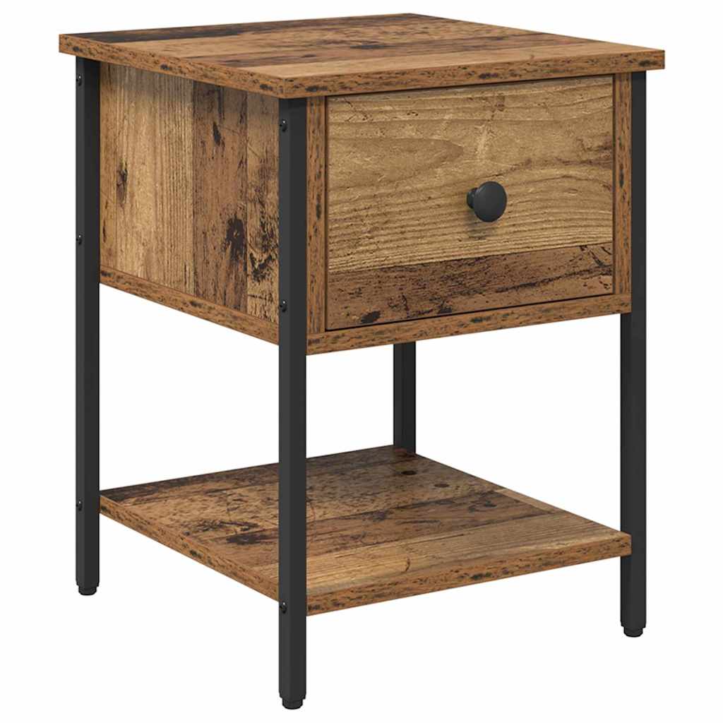 Nachttisch 2 Stk. Altholz 34 x 35,5 x 45 cm Holzwerkstoff