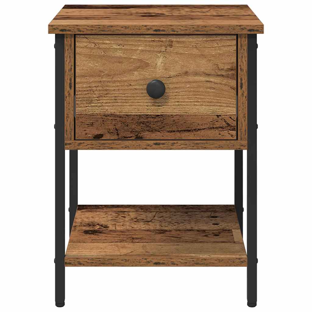 Nachttisch 2 Stk. Altholz 34 x 35,5 x 45 cm Holzwerkstoff