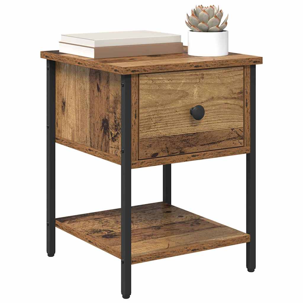 Nachttisch 2 Stk. Altholz 34 x 35,5 x 45 cm Holzwerkstoff