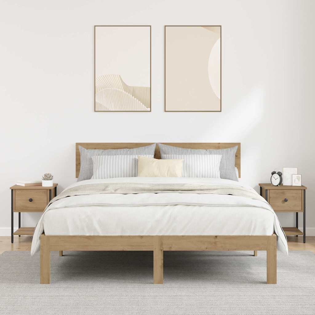 Nachttisch 2 Stk. Artisan-Eiche 34 x 35,5 x 45 cm Holzwerkstoff