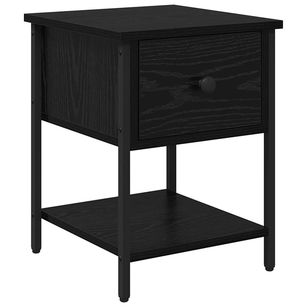 Nachttisch 2 Stk. Schwarz Eichen-Optik 34 x 35,5 x 45 cm
