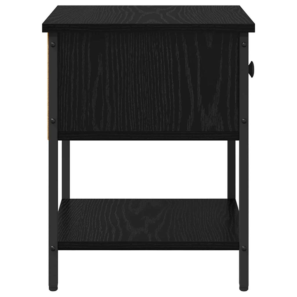Nachttisch 2 Stk. Schwarz Eichen-Optik 34 x 35,5 x 45 cm