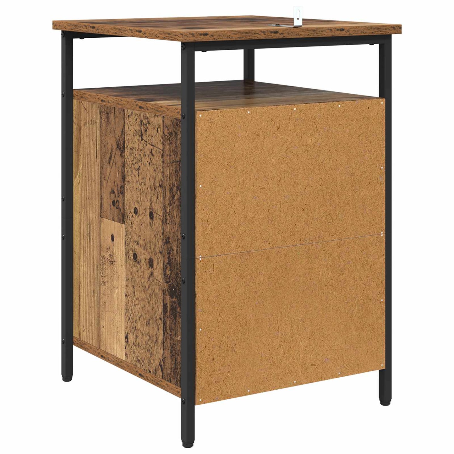 Nachttisch 2 Stk. Altholz 40 x 42 x 60cm Holzwerkstoff