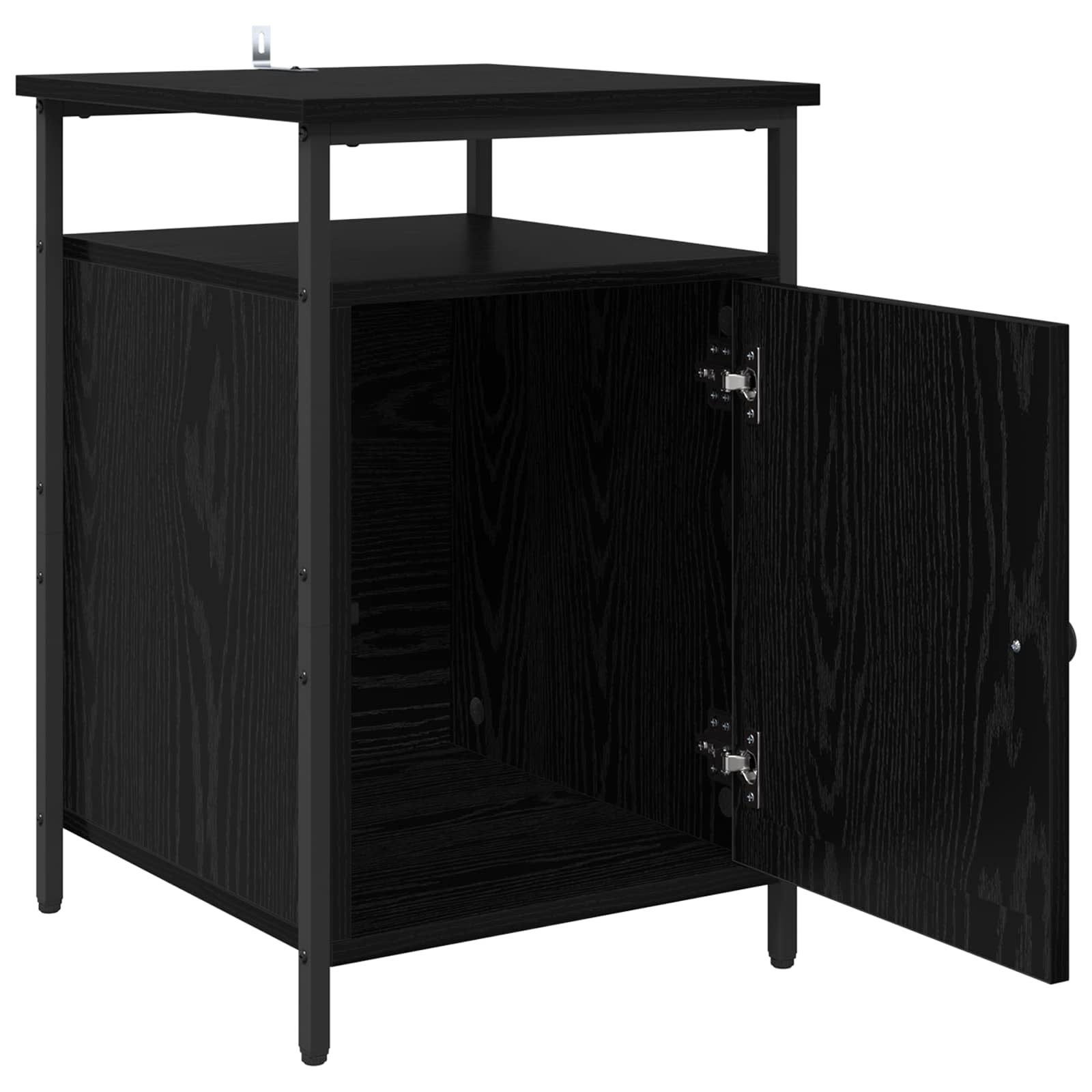 Nachttisch Schwarz Eichen-Optik 40 x 42 x 60cm Holzwerkstoff
