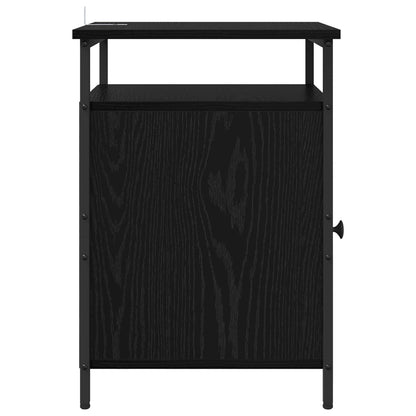 Nachttisch Schwarz Eichen-Optik 40 x 42 x 60cm Holzwerkstoff