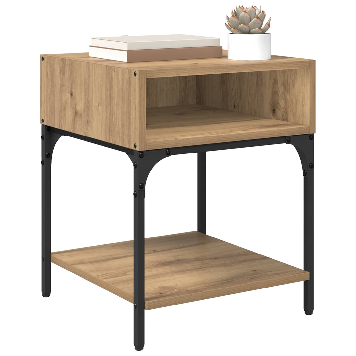 Nachttisch 2 stk. Artisan-Eiche 40 x 40 x 50 cm Holzwerkstoff