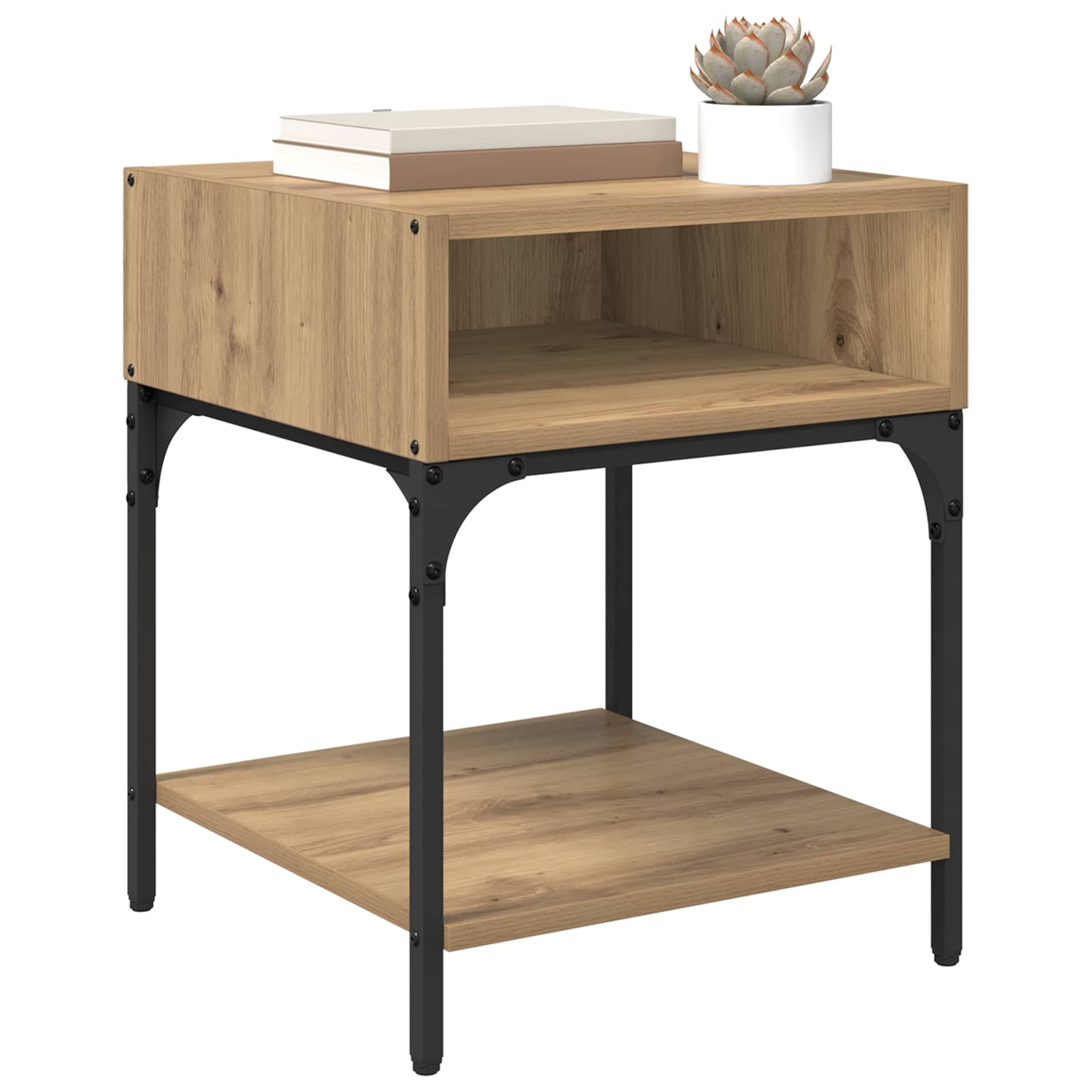 Nachttisch 2 stk. Artisan-Eiche 40 x 40 x 50 cm Holzwerkstoff