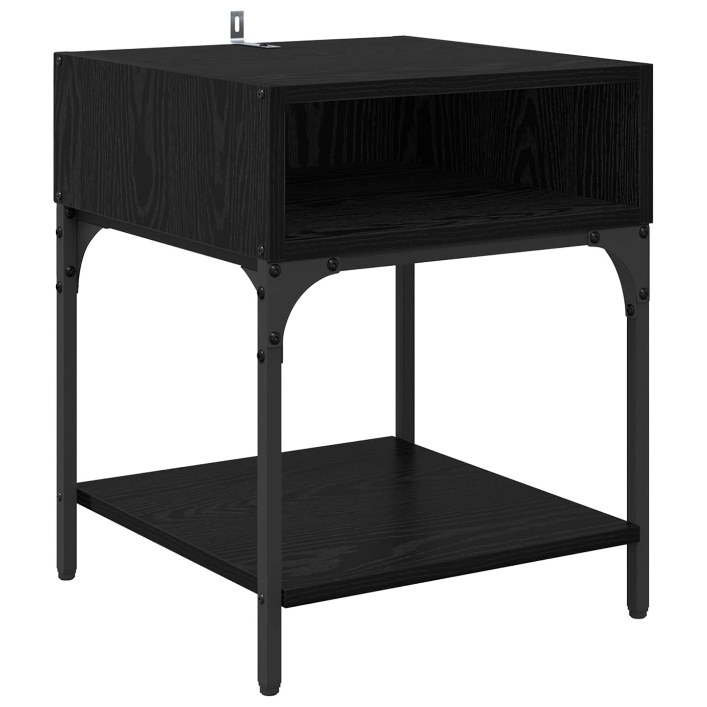 Nachttisch 2 stk. Schwarz Eichen-Optik 40 x 40 x 50 cm