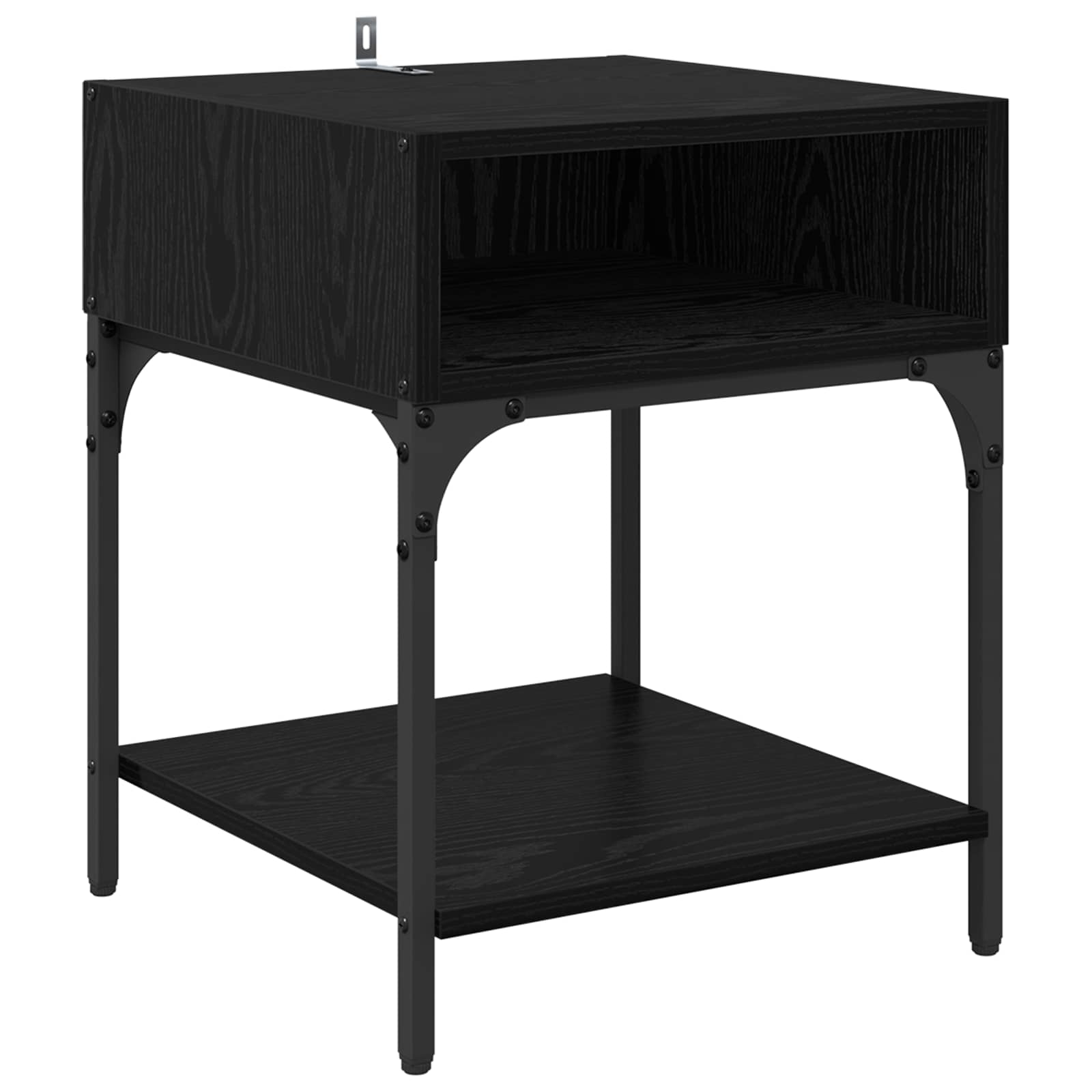 Nachttisch 2 stk. Schwarz Eichen-Optik 40 x 40 x 50 cm