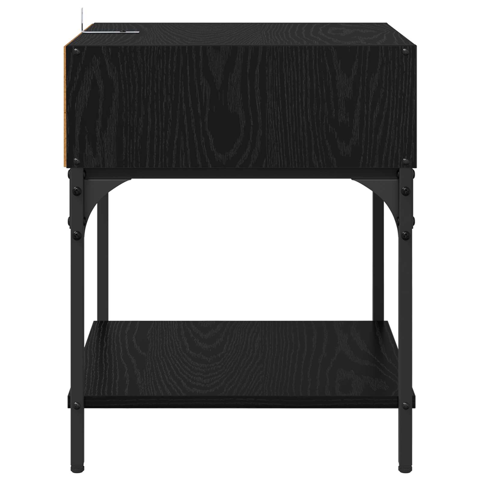 Nachttisch 2 stk. Schwarz Eichen-Optik 40 x 40 x 50 cm
