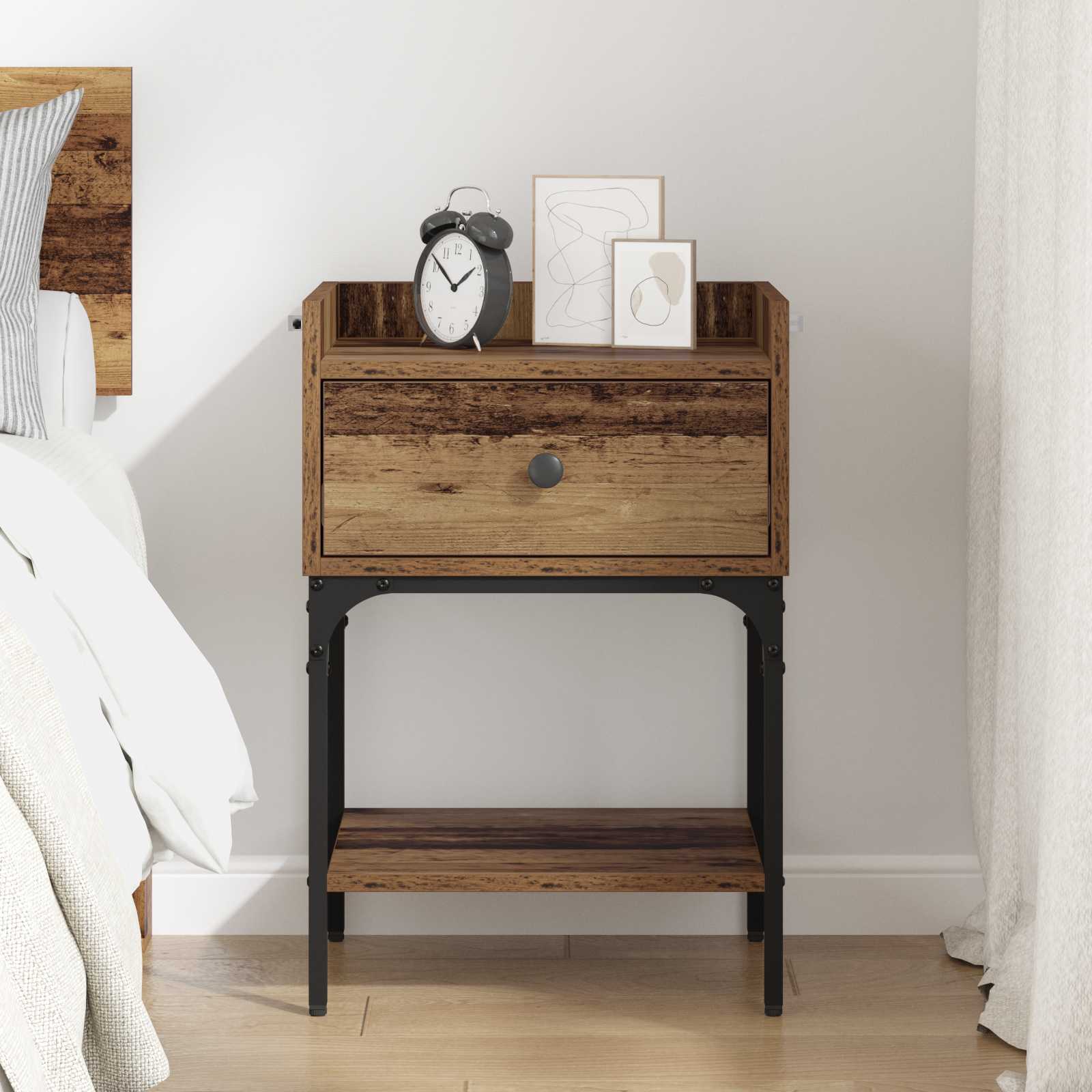 Nachttisch Altholz 40 x 29 x 60 cm Holzwerkstoff